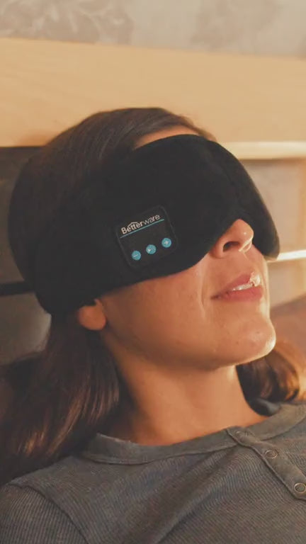 Máscara de Sueño con Audífonos Bluetooth — Relájate y Duerme Profundo